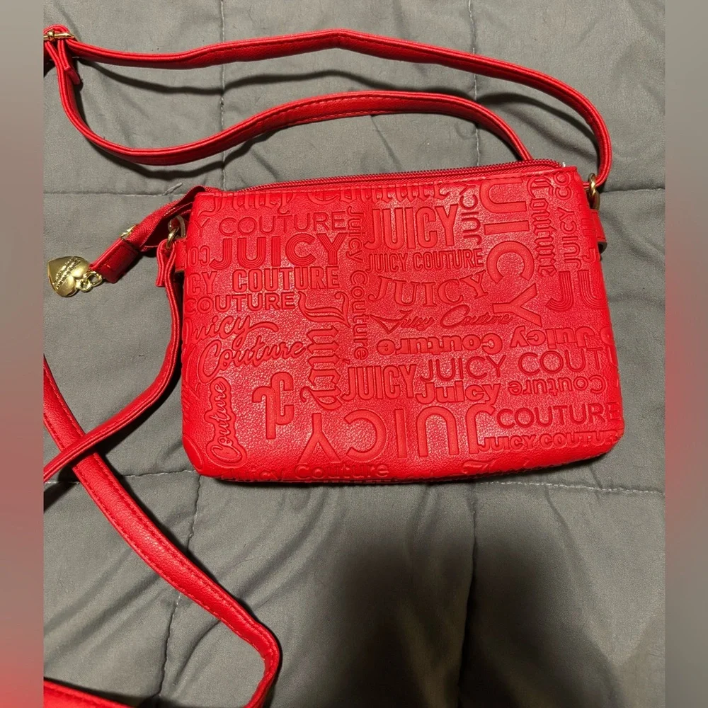 JUICY COUTURE Word Search Lipstick Red Crossbody Bag - Picture 8 of 8
